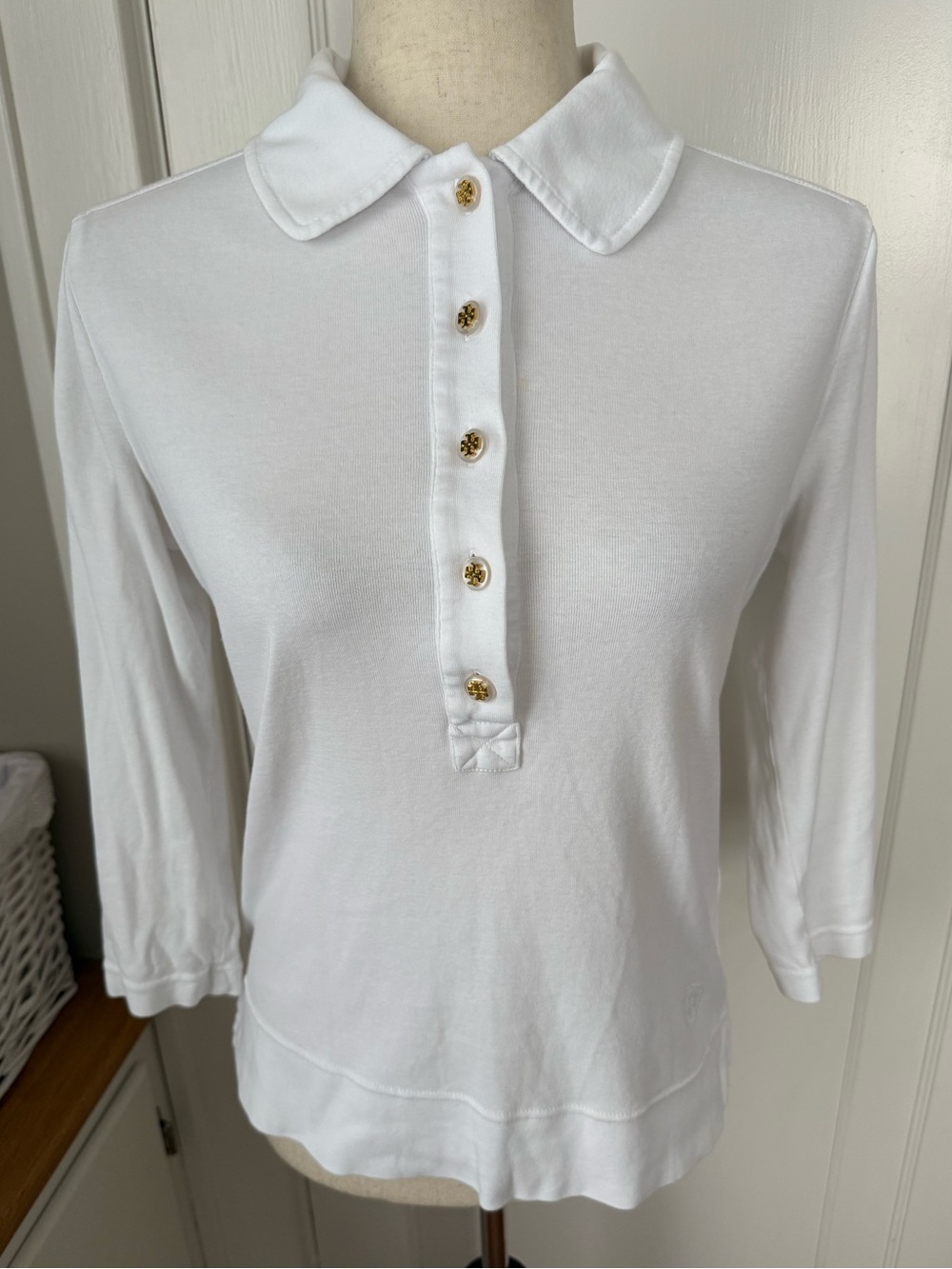 Tory Burch 3/4 Sleeve Polo